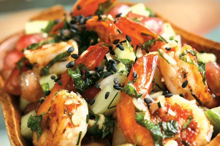 Resipi salad udang buah delima