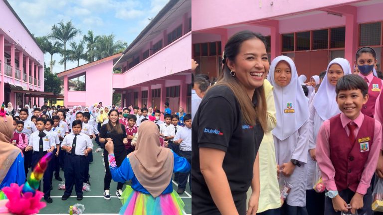 Haiza masuk sekolah agih sarapan percuma, teruja baca Rukun Negara