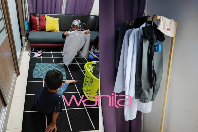 Less is more. Ibu ini hanya sediakan sepasang uniform setiap anak, lebih tenang dan mudah dijaga