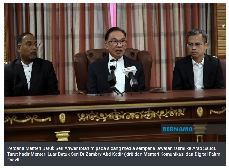 Arab Saudi negara utama bagi Malaysia di Asia Barat – Anwar