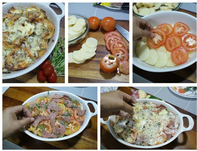 Ubi Kentang & Salami Gratin