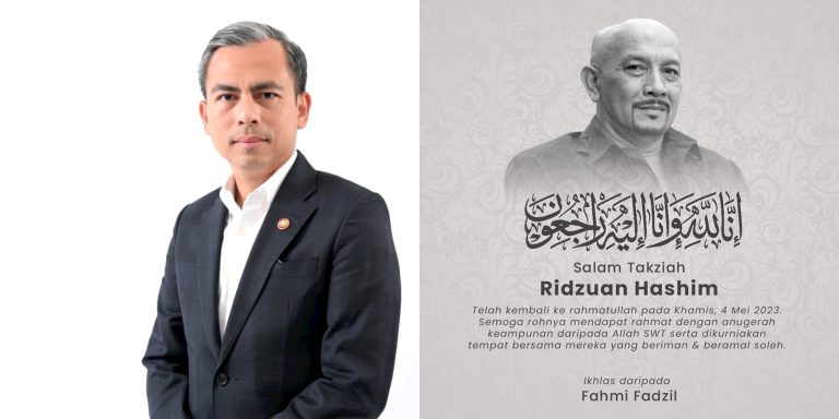 Fahmi Fadzil zahir ucapan takziah atas pemergian Ridzuan Hashim