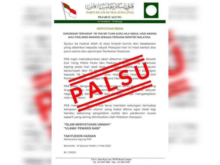 Kenyataan media Abdul Hadi dilantik PM palsu, kata Takiyuddin