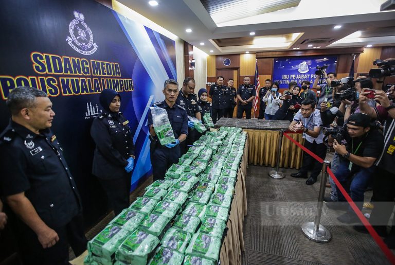 Polis KL rampas 108kg syabu, 37kg ganja bernilai RM3.7 juta