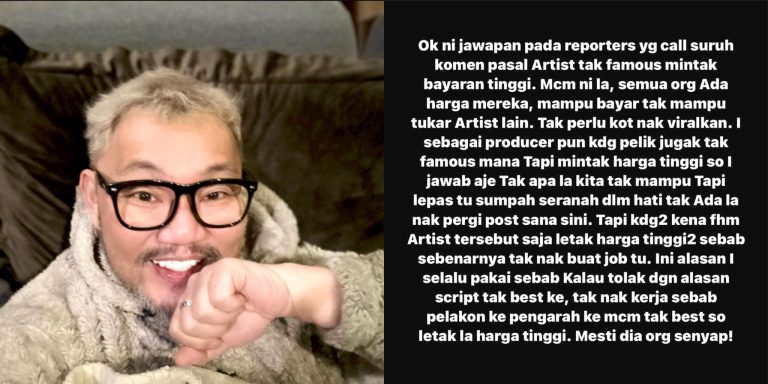 Michael Ang ulas isu artis tak popular tapi ‘demand’ harga tinggi – “Artis saja letak harga tinggi-tinggi sebab sebenarnya dia tak nak kerja tu…,”