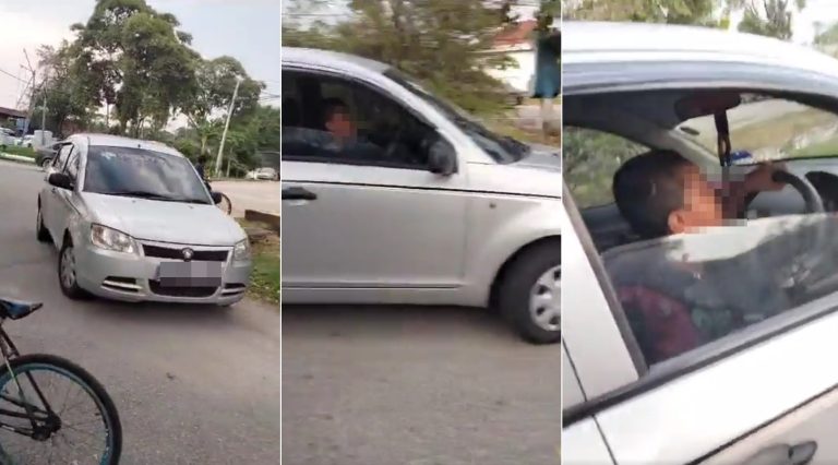 Budak lelaki 11 tahun tular pandu kereta dan bapa ditahan