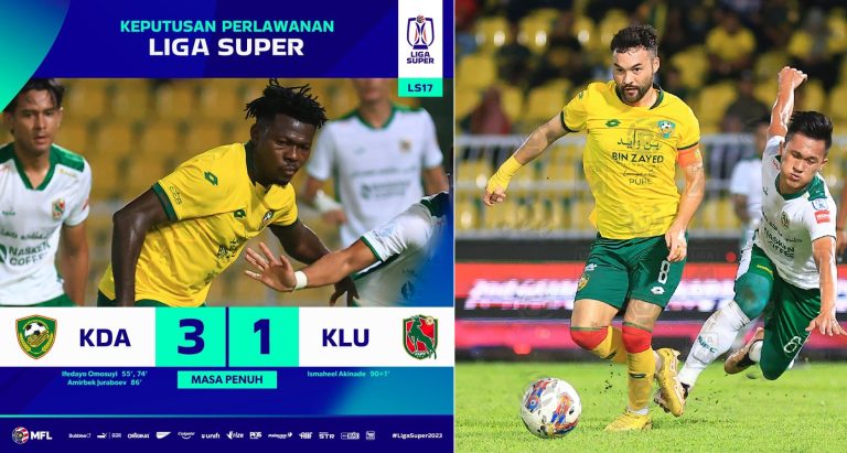 Ifedayo terus cemerlang, Kedah tewaskan Kelantan United 3 -1