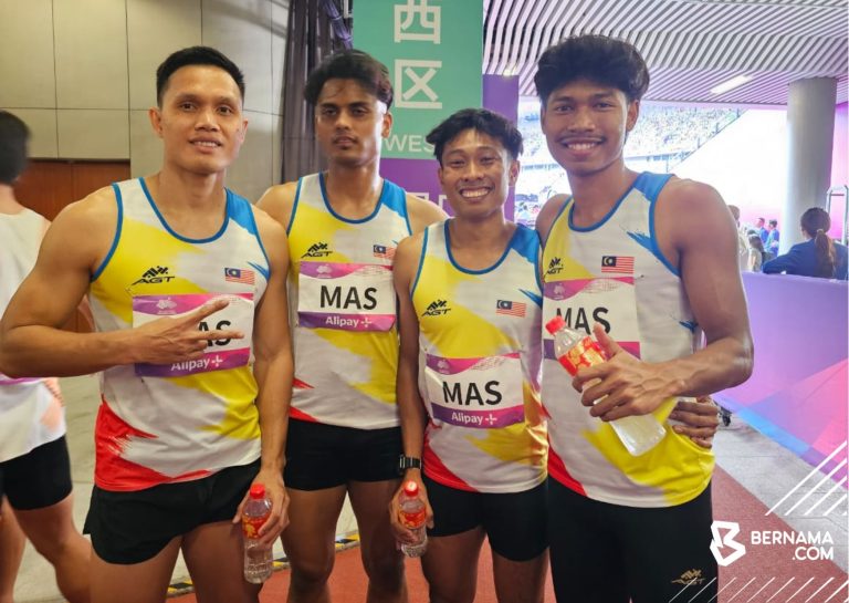 Kuartet 4×100 meter negara lolos ke final Sukan Asia