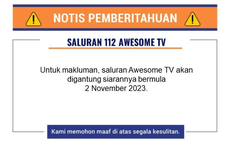 MYTV gantung siaran Awesome TV mulai 2 November