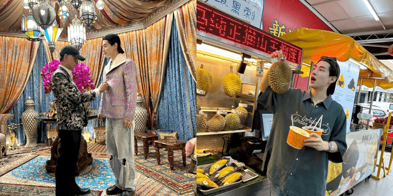 Bekas ahli Super Junior-M Henry Lau teruja dapat blazer songket dari Jimmy Choo, ambil gambar di KLCC & makan durian