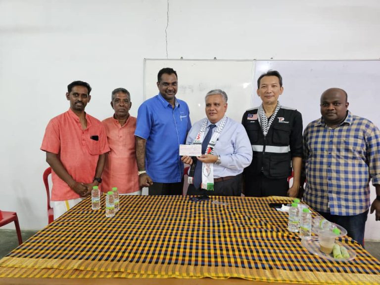 Persatuan Kuil Dewi Sri Maha Mariamman sumbang RM10,000 kepada Palestin
