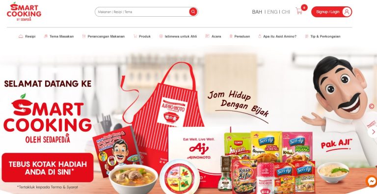 Ajinomoto lancar laman web memasak Smart Cooking