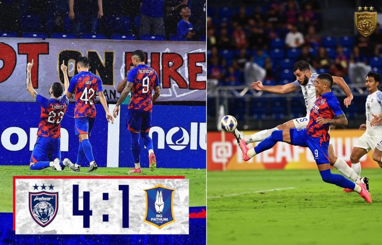 JDT benam BG Pathum, berada di kedudukan ketiga kumpulan