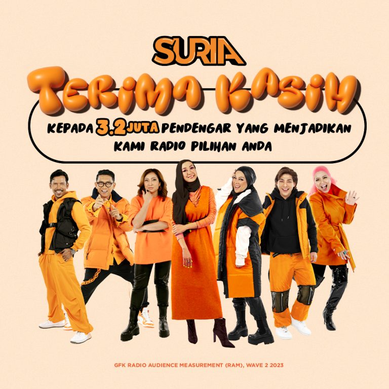 Suria FM catat 3.2 juta pendengar mingguan, paling tinggi berbanding 4 stesen radio komersial bahasa Melayu lain