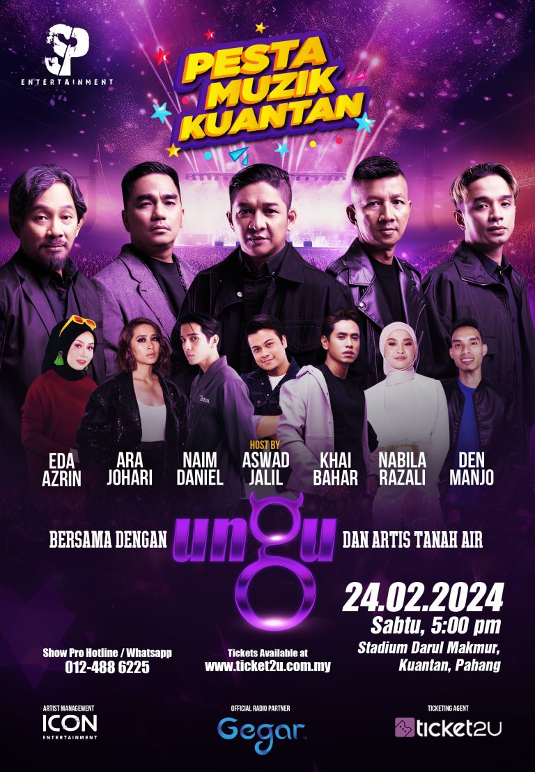 Pesta Muzik Kuantan tawar harga  mampu milik serendah RM58! Ada band dari Indonesia, Ungu serta barisan artis ternama tanah air