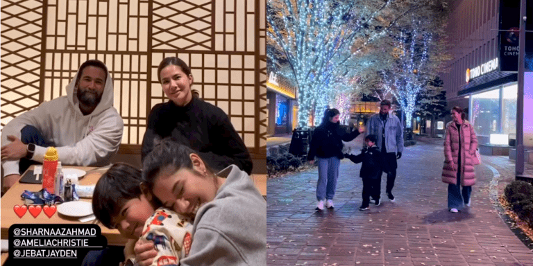 Sharnaaz bawa kekasih hati, bekas isteri & anak bercuti Ke Jepun, netizen puji cara ‘parenting’