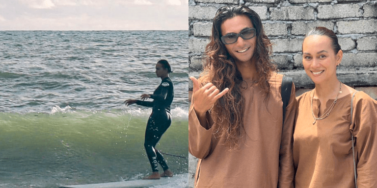 Hamil anak keempat, Natasha Hudson masih aktif ‘surfing’ di trimester kedua