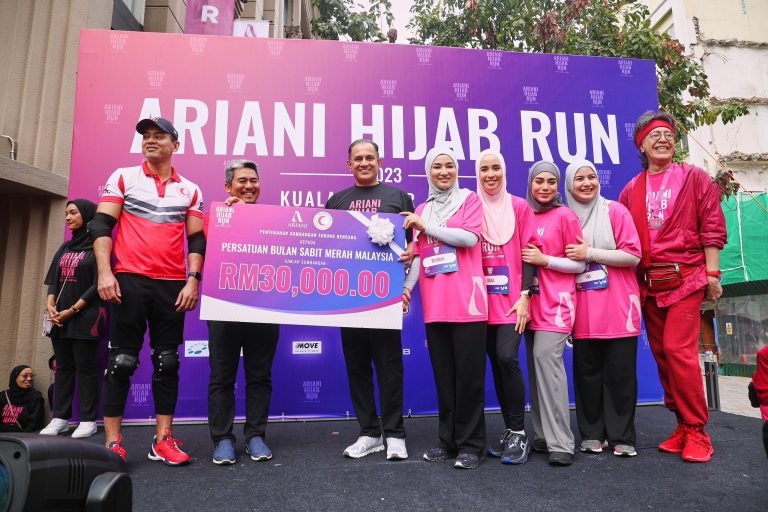 Ariani Hijab Run 2023, ARIANI sumbang RM30,000 kepada tabung bencana Bulan Sabit Merah Malaysia