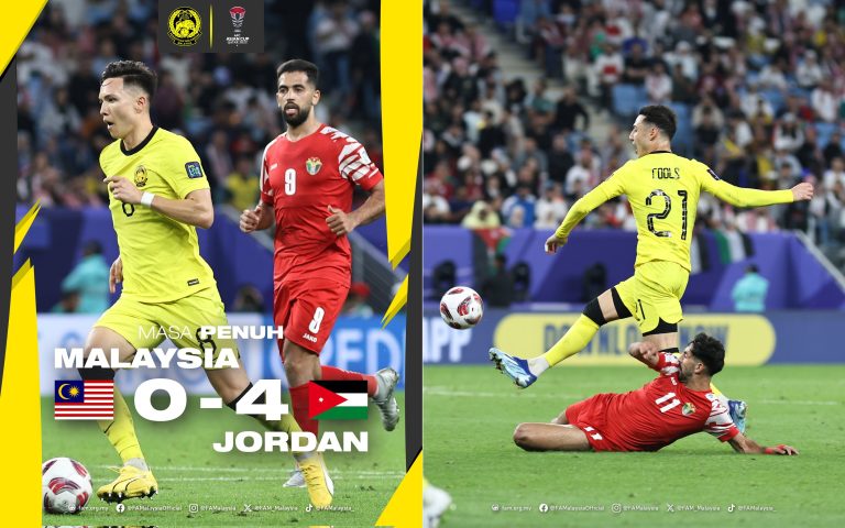 Harimau Malaya tidak mampu saingi Jordan, dibelasah 0-4 di Doha