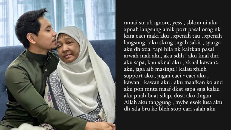 Khai Bahar kecewa individu beri ‘teguran’ kait nama arwah ibu & rakan rapat