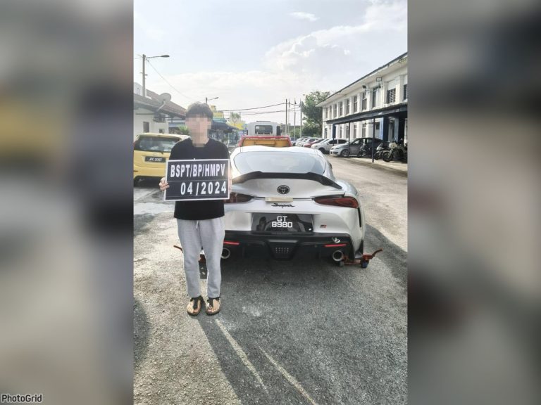 Pemandu Supra buat ‘drift’ sebelum langgar 4×4 ditahan polis