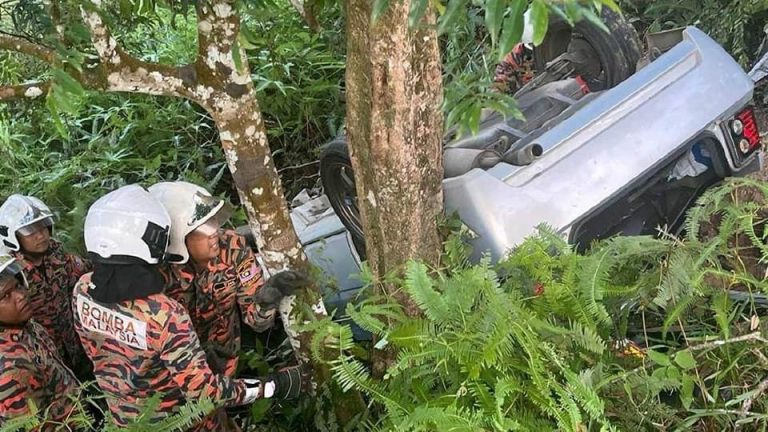 Pesara tentera maut selepas kereta jatuh gaung tujuh meter