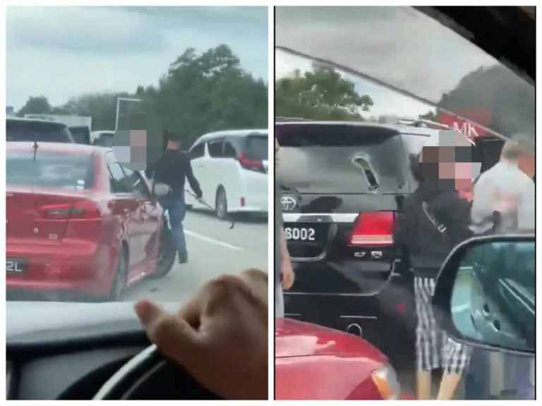 Tak puas hati dihalang lalu lorong kecemasan punca lelaki pecah cermin kereta