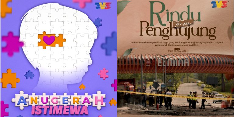 Dokumentari khas TV3 Anugerah Istimewa & Rindu Tanpa Penhujung bingkisan kisah anak autisme, nahas pesawat terhempas Elmina