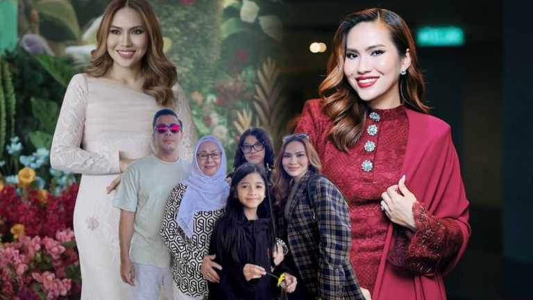 Indah Ruhaila bawa 2 anak tiri pulang beraya di Johor Bahru