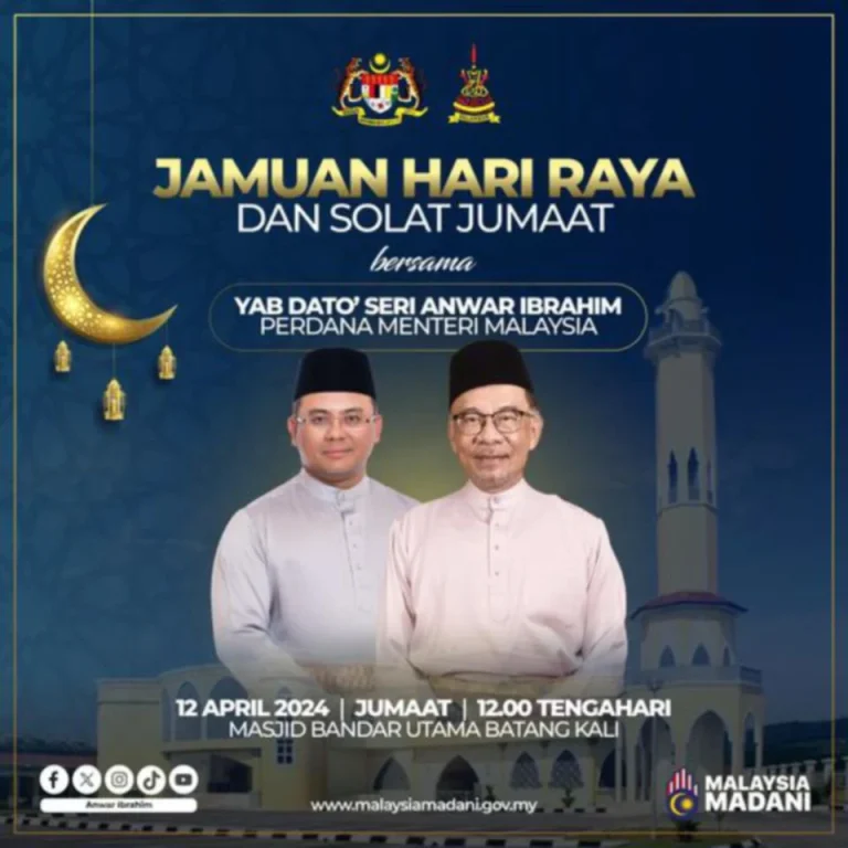 PM ajak rakyat hadir sambutan Aidilfitri, solat Jumaat di Batang Kali hari ini