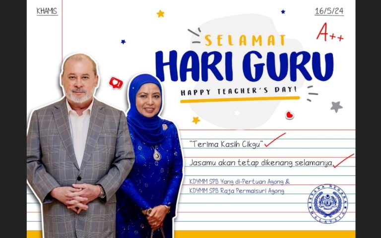 Yang di-Pertuan Agong zahir ucapan Selamat Hari Guru