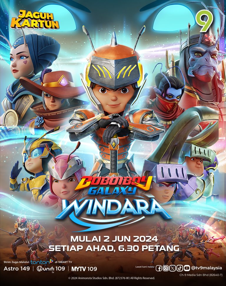 Boboiboy kembali beraksi dengan Boboiboy Galaxy Windara di TV9