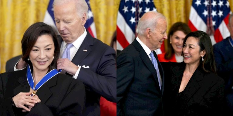 Michelle Yeoh terima ‘Medal of Freedom’ daripada presiden Amerika Syarikat