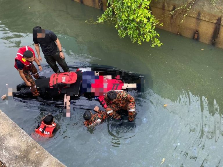 Tiga maut, Vellfire terbabas, terjunam masuk parit