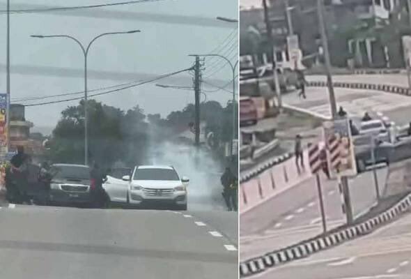 Dua penjenayah mati selepas berbalas tembak dengan polis di Jalan Abad, Johor Bahru