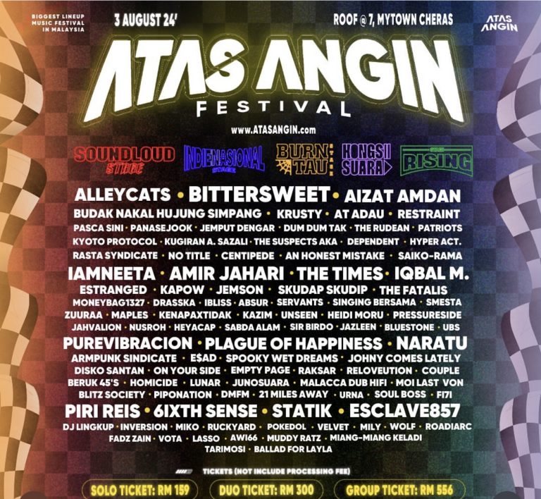 101 barisan artis tempatan bakal penuhi Atas Angin Festival 2024