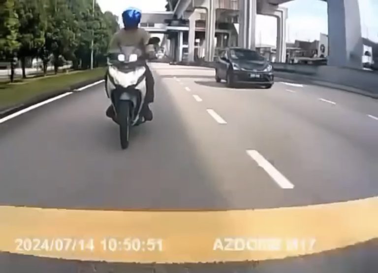 Polis buru lelaki baling batu sampai pecah cermin belakang Myvi