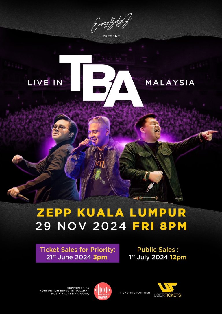 Trio terkenal Indonesia, TBA pilih Zepp KL untuk beraksi pada 29 November ini!