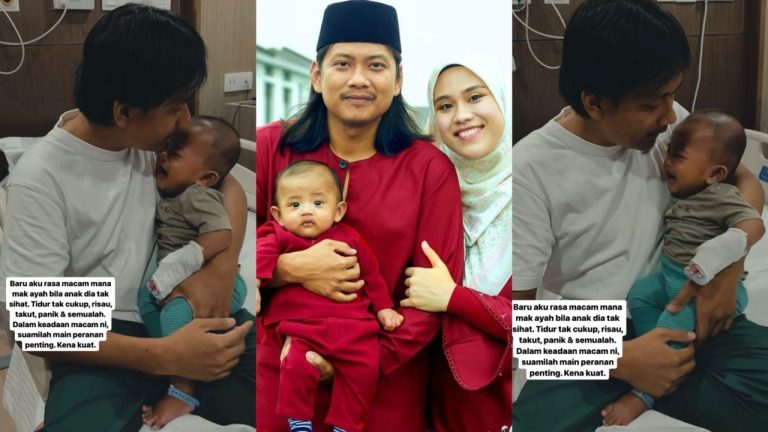 Demam, batuk kahak & selesema berlarutan, anak Ryan Bakery dijangkiti kuman dalam darah – “Jadi pengajaran jangan bagi orang luar suka-suka hati cium anak”