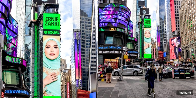 Pencapaian terbaik Ernie Zakri: Wajah terpampang di billboard Times Square, New York