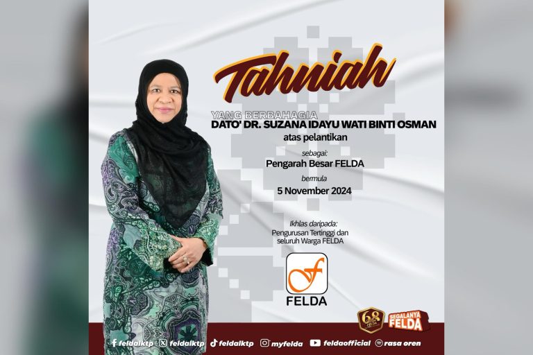 Suzana Idayu Wati wanita pertama dilantik Pengarah Besar Felda