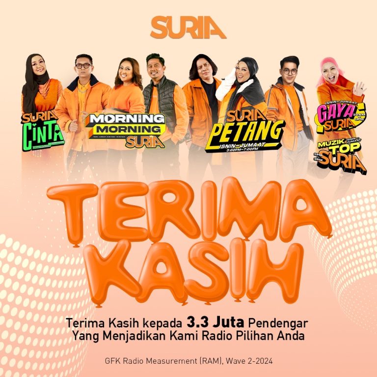 Suria FM catat lebih 3.3 juta pendengar seminggu