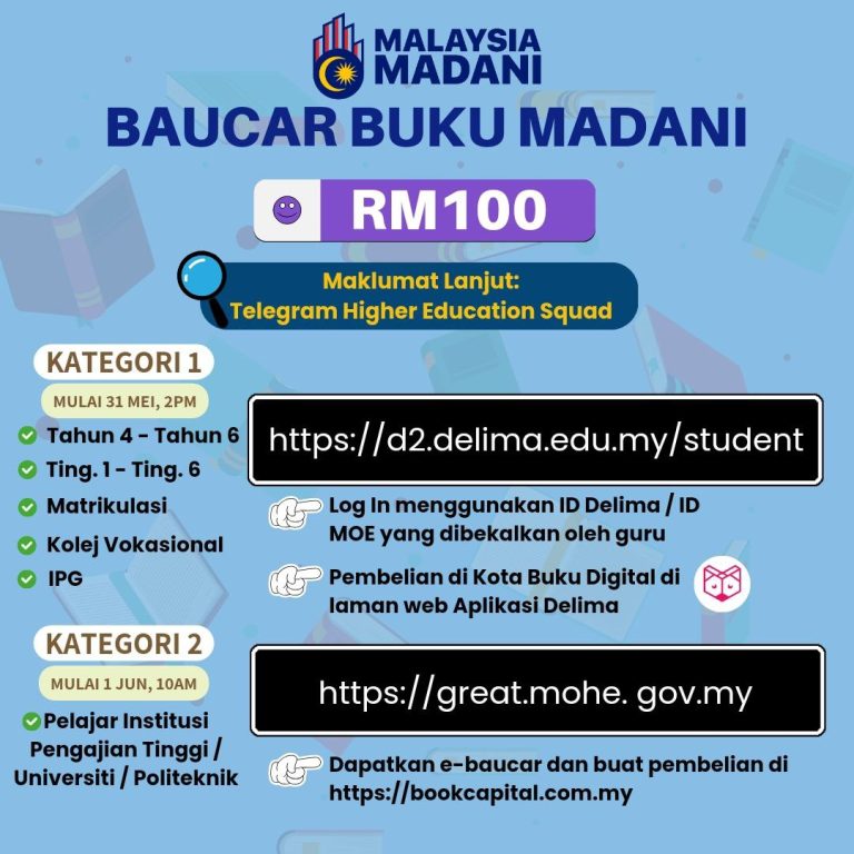 Inisiatif baucar buku MADANI beri manfaat lebih 3.5 juta pelajar