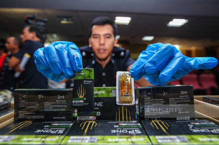 Polis rampas 33,079 kotak katrij vape methamphetamine bernilai RM9.92 juta