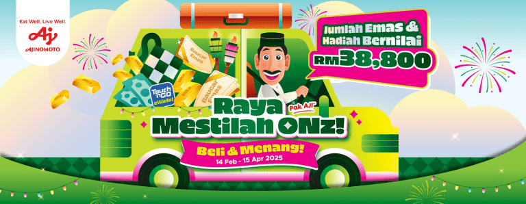 Kempen ‘Raya Mestilah ONZ!’ Ajinomoto peluang menangi hadiah bernilai RM38,800