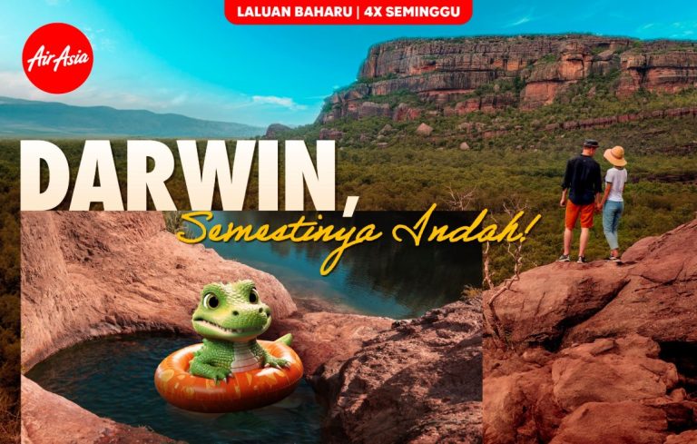 Murahnya tiket AirAsia ke Darwin, syurga bagi pencinta alam. Pantai Mindil, Crocosaurus Cove dan Taman Negara Kakadu antara destinasi wajib pergi