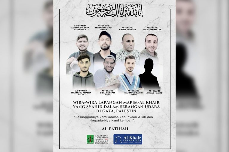 Lapan petugas kemanusiaan MAPIM terbunuh serangan udara kejam di Gaza