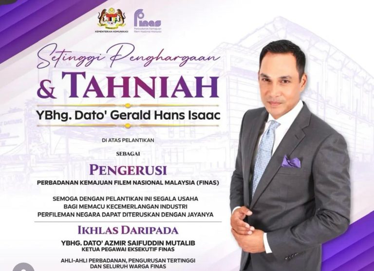 Hans Isaac dilantik sebagai Pengerusi Finas untuk kali kedua
