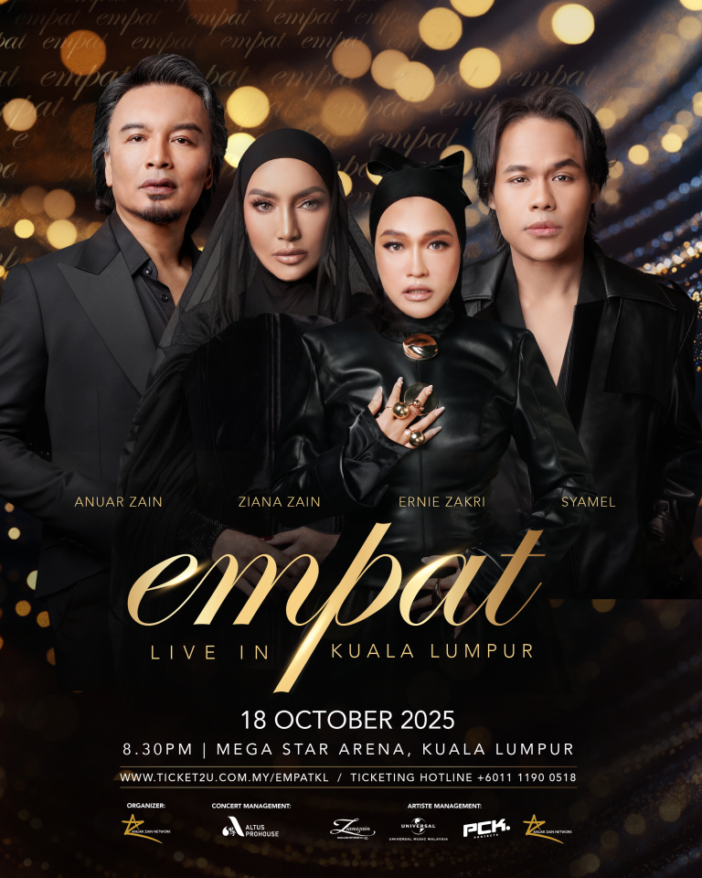Empat Live In Kuala Lumpur satukan Ziana Zain, Anuar Zain, Ernie Zakri & Syamel -” Ini bukan tentang kami tapi tentang ikatan kekeluargaan, sebuah temasya yang berjaya direalisasikan”