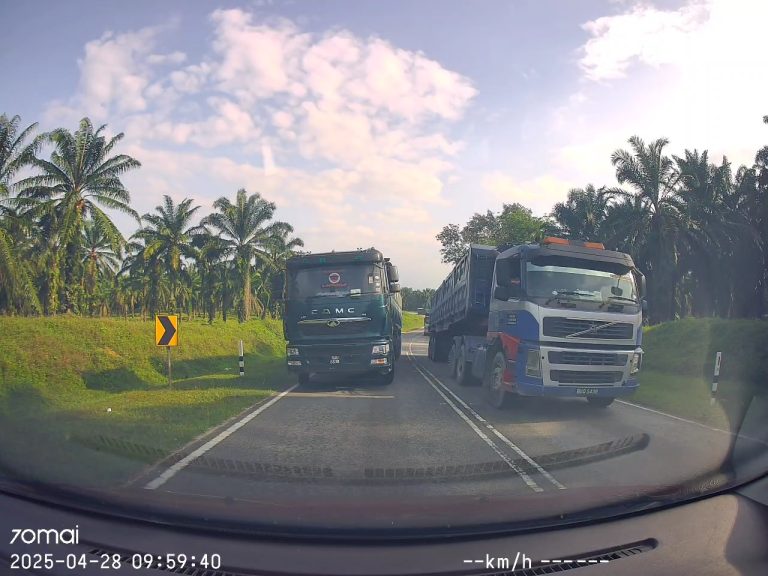 Polis siasat lori muatan batu pandu melulu hampir sebabkan kemalangan